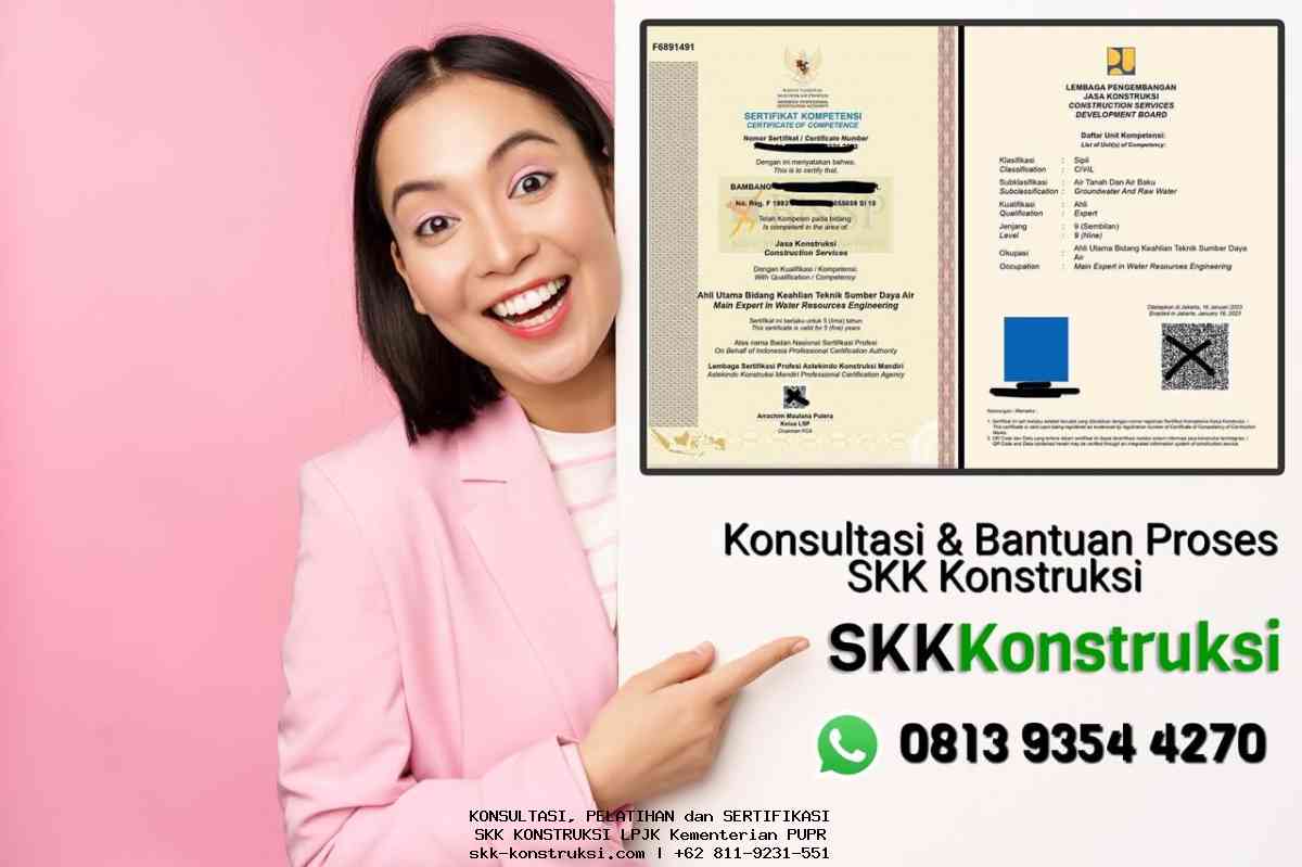 Sertifikasi Kompetensi Kerja SKK Konstruksi Ahli Madya Pesawat Lift dan Eskalator Jenjang 8  Expert  Kota Bau Bau, Sulawesi Tenggara 2025